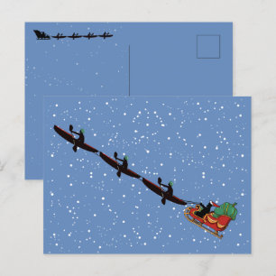 Kayaks Saltando Tarjeta de Saludo Doble Sleigh