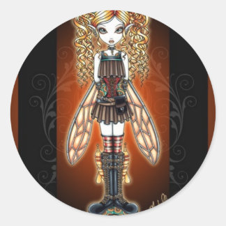 "Kayla" Pegatinas de hadas de Steampunk