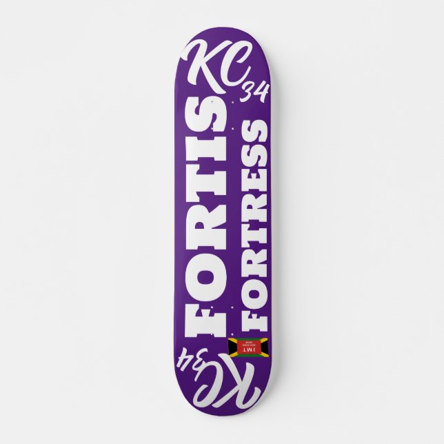 KC 34  OFICIAL 7 3/4" Tabla de Skateboard (Anverso )