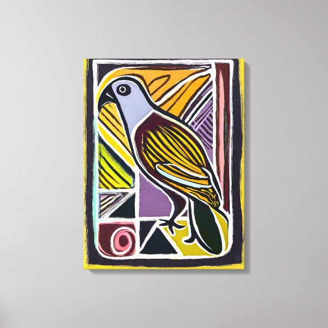 Kea de Nueva Zelanda - Impresión de arte de lienzo (Anverso)