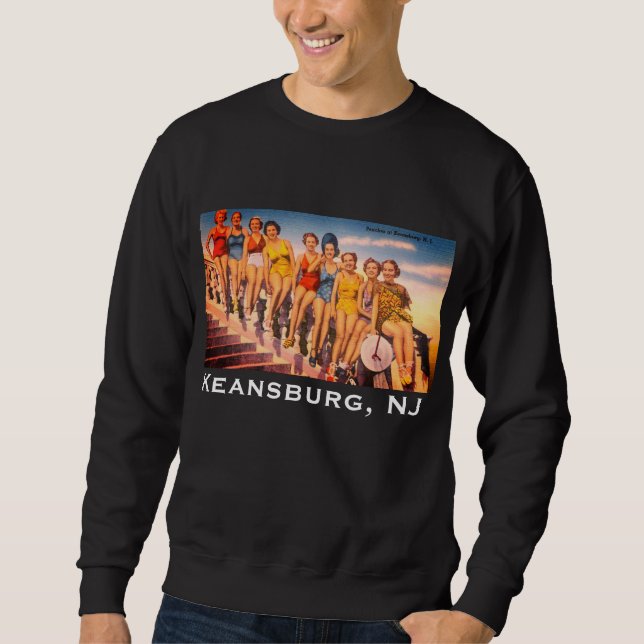 Keansburg de época, NJ Beach Scene - Jersey Shore (Anverso)