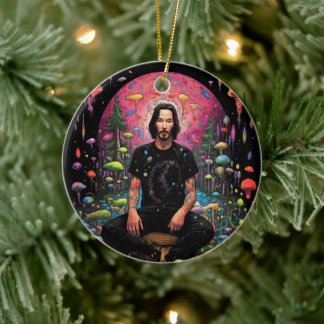 Keanu Lanza a los Navidades Ornamento de Meditació