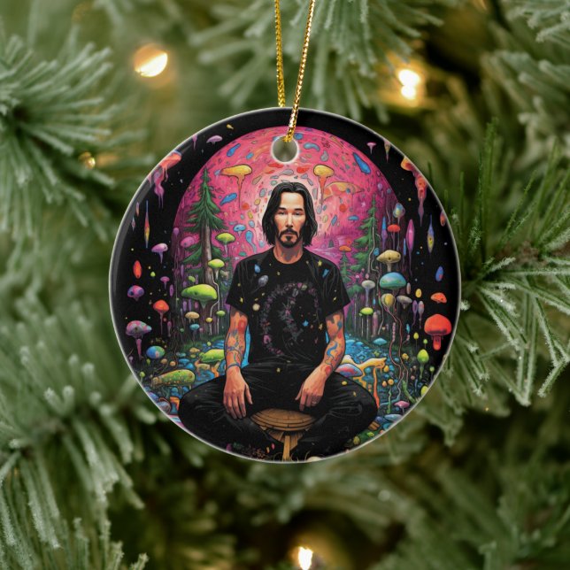 Keanu Lanza a los Navidades Ornamento de Meditació (Árbol)