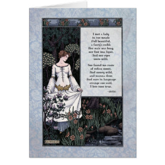 Keats "La Belle Dame", tarjeta de arte victoriana