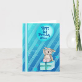 Keddy Koala azul primera tarjeta de cumpleaños