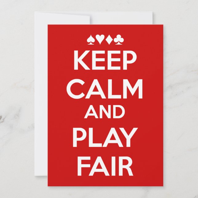 Keep Calm And Play Fair (Anverso)