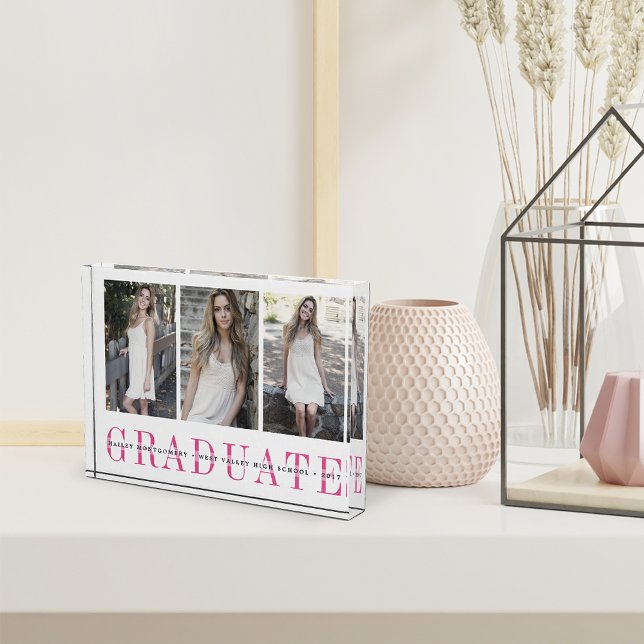 Keepsake de graduación de tres fotos de franja de  (Subido por el creador)