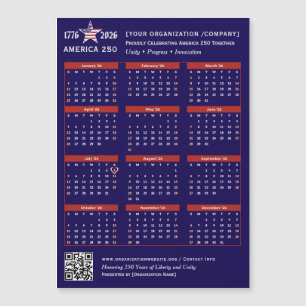 Keepsake del calendario de America 250 Patriotic B