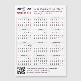 Keepsake del calendario Patriótico 2026 de América