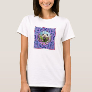 Kees Puppy Purple Tulips camiseta