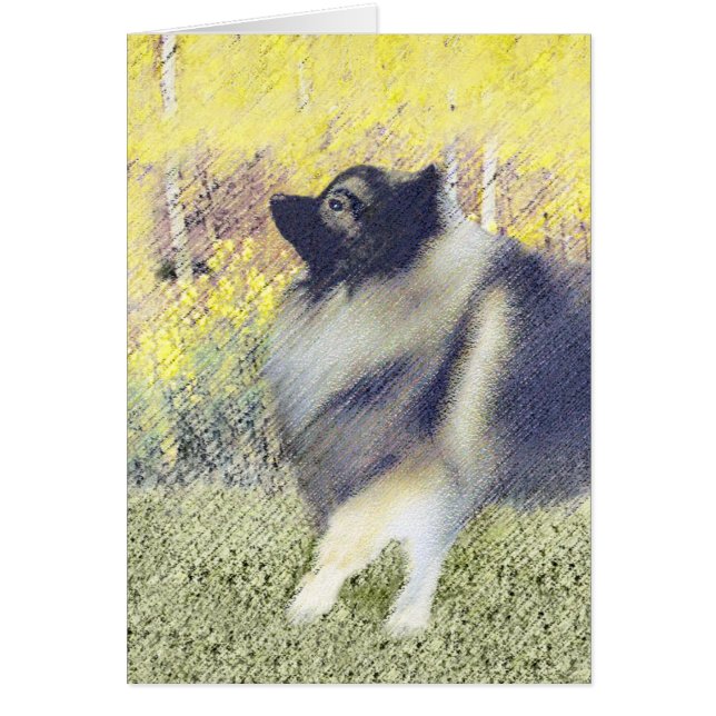 Keeshond Aspen Painting - Cute Original Dog Art (Frente)