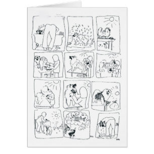 Keeshond Bathtime cómico