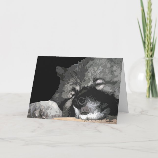 Keeshond cualquier tarjeta de felicitación de la (Anverso)