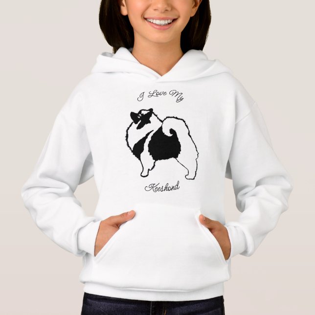 Keeshond Gráficos - Sudadera con capucha de arte d (Anverso)