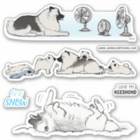 Keeshond Keeshonden Keesies Dogs Vinyl Pegatina Se