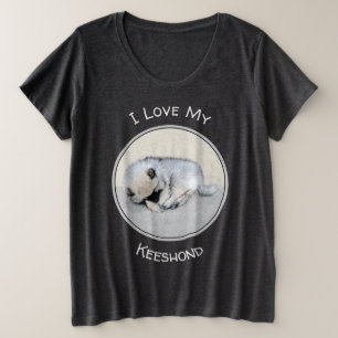 Keeshond Sleeping Pinting Pintura Original De Perr