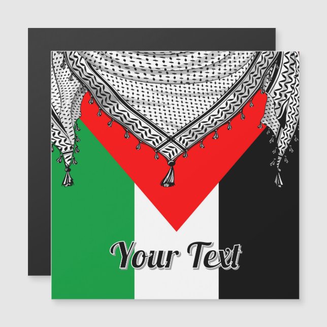 Keffiyeh palestino Scarf tejido tradicional (Anverso/Reverso)