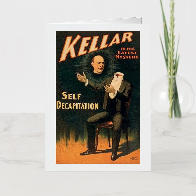 Kellar el Mago - Autodecapitación - Vintage (Anverso)