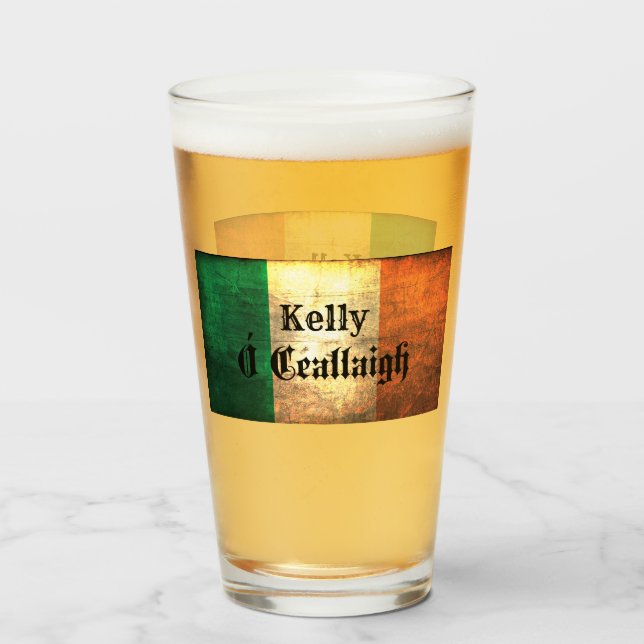 Kelly Family Name en la bandera irlandesa (Anverso (lleno))