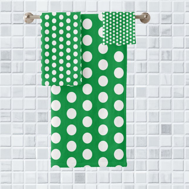 Kelly Green y White Modern Bubbles Dots (Subido por el creador)