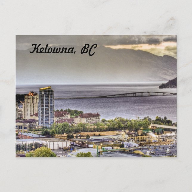 Kelowna, tarjeta postal BC (Anverso)