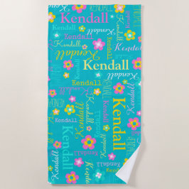 Kendall florece la toalla de playa conocida