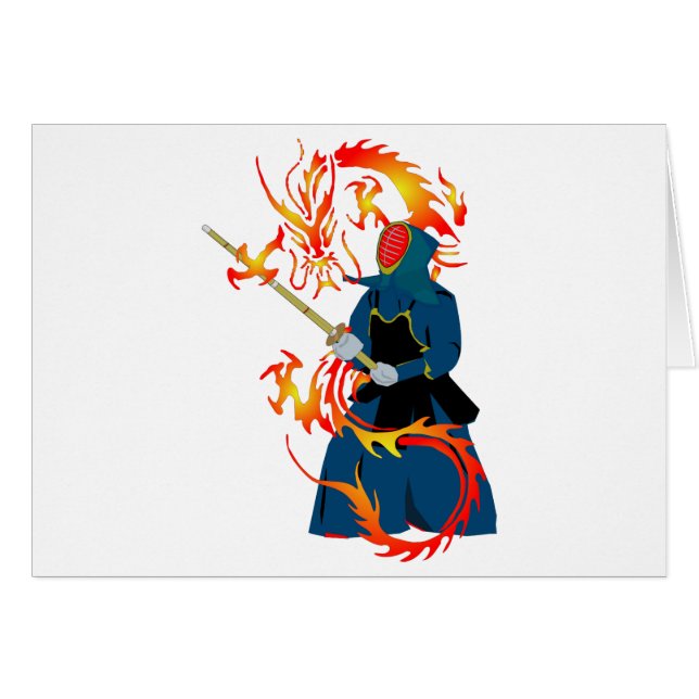 Kendo Swordsman y Fire Dragon (Anverso (Horizontal))
