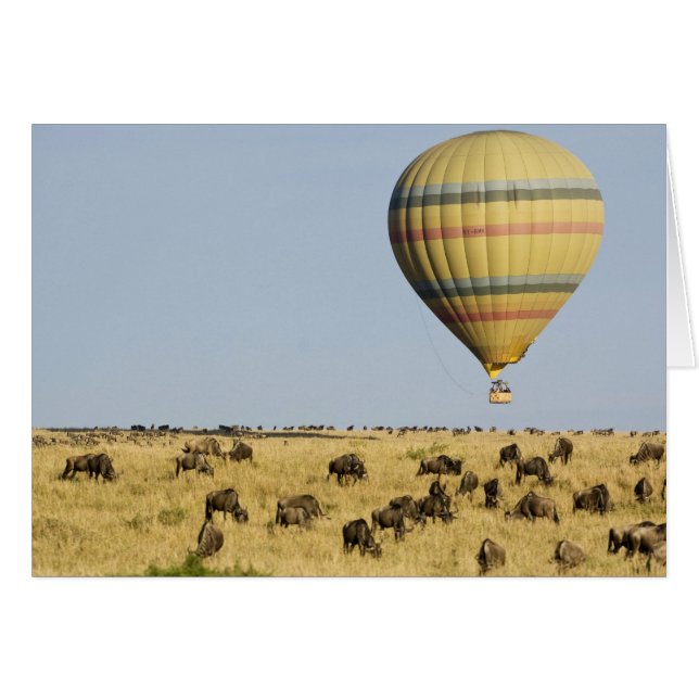 Kenia, Masai Mara. Turistas en globo aerostático (Anverso (Horizontal))