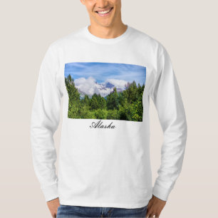 Keniai Fjords Snowy Mountains camiseta de manga la
