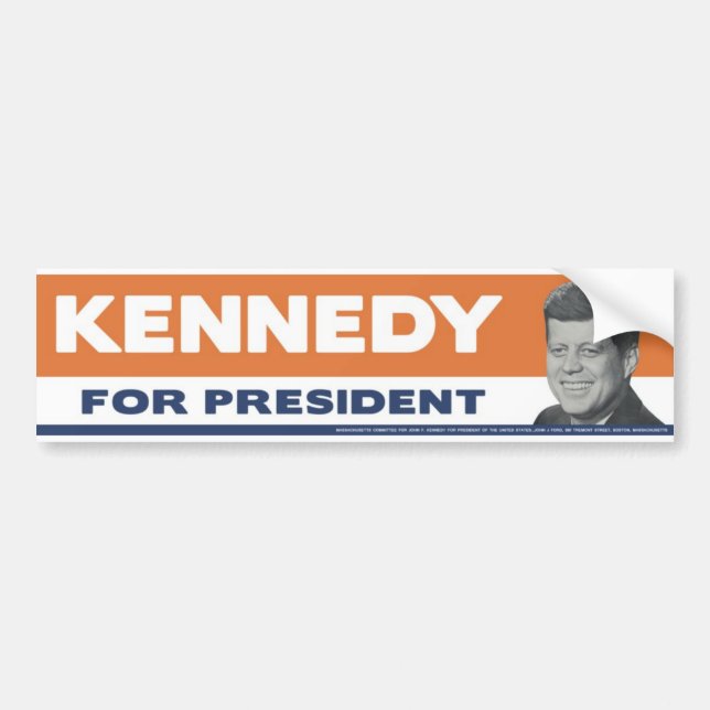 Kennedy 1960 para el presidente pegatina para el (Frente)