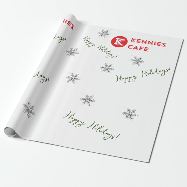 Kennies Cafes Navidades envolviendo papel (Desenrollado)