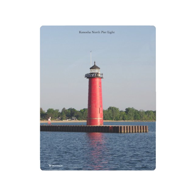 Kenosha North Pierhead Arte metalizado en la pared (Anverso)