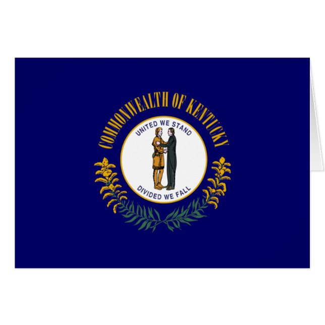 Kentucky: Bandera estatal de la Commonwealth de Bl (Anverso (Horizontal))