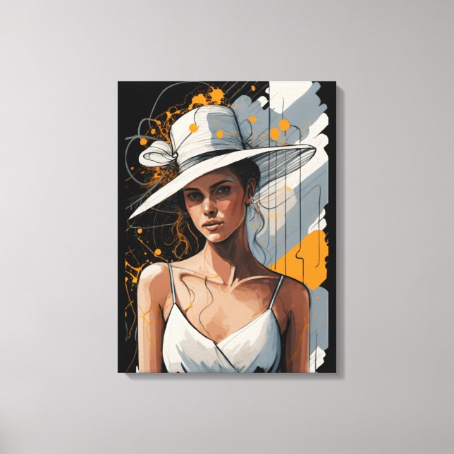 Kentucky Derby Mujeres Gorras Lienzo estampados de (Anverso)