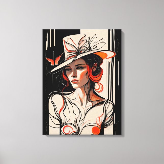 Kentucky Derby Mujeres Gorras Lienzo estampados de (Anverso)