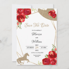 Kentucky Derby Wedding Save the Date Invitaciones