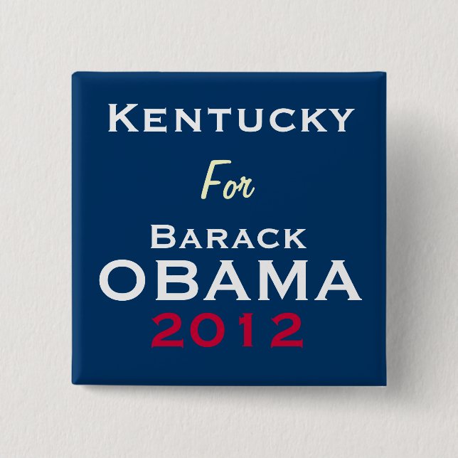 KENTUCKY para el botón de la campaña de OBAMA 2012 (Anverso)