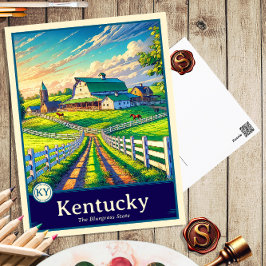 Kentucky | Postal con cubierta de estilo anime