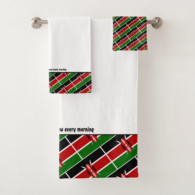 KENYA FLAG Personalized Scripture WHITE (In situ)