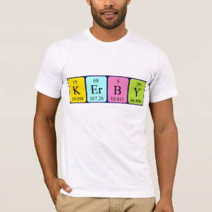 Kerby camisa de nombre de tabla periódica