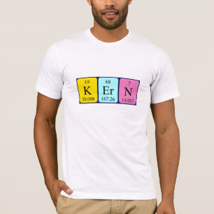 Kern camisa de nombre de tabla periódica