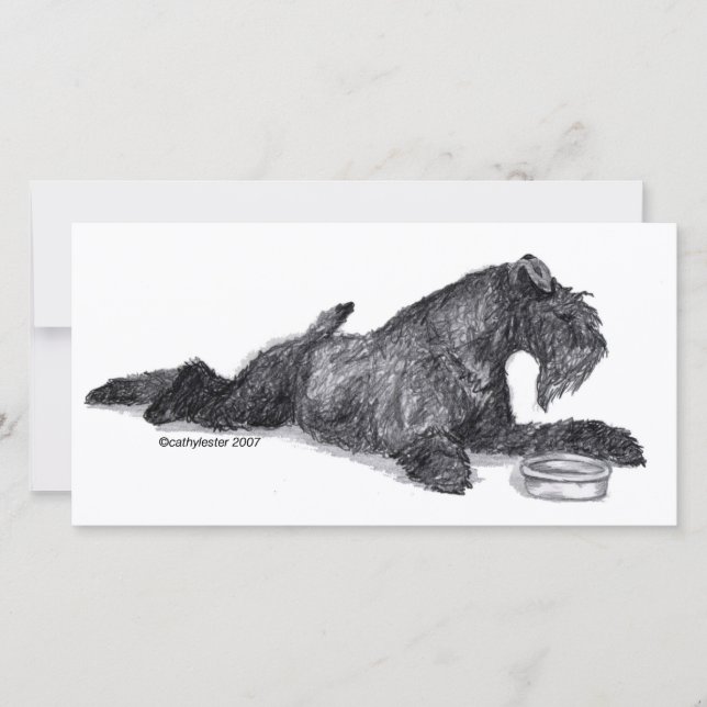 Kerry Blue Terrier con Bowl (Anverso)