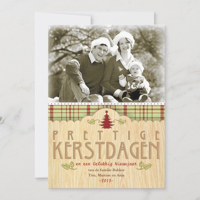 Kerst foto wenskaart (Anverso)