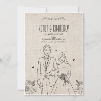 "Ketut & Kimberly - Elegante diseño de invitación