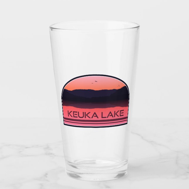 Keuka Lake New York Red Sunrise (Anverso)