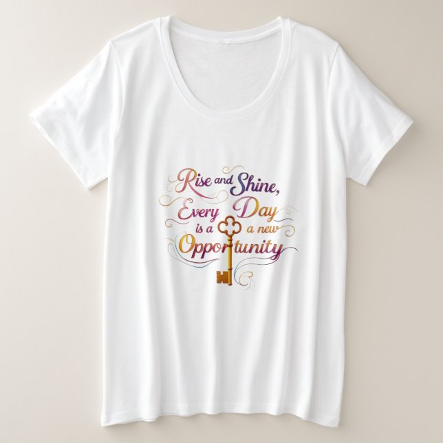 Key to New Opportunities Tee (Plus Size) (Anverso del diseño)