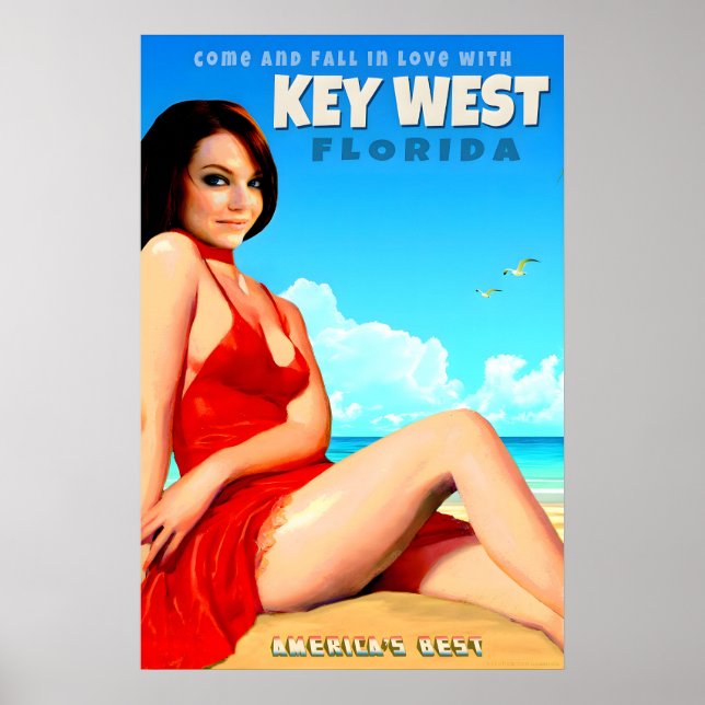 Key West Florida America's Best Póster de Viaje (Frente)
