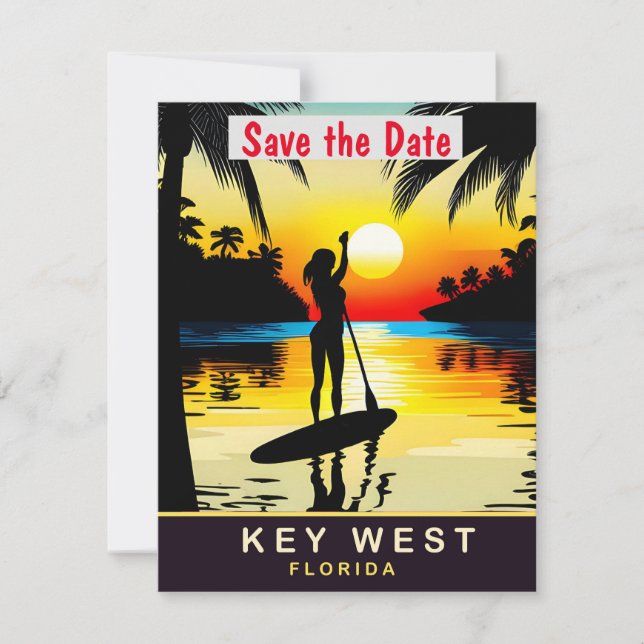 Key West, Florida, Tarjeta Postal de Viaje,  (Anverso)