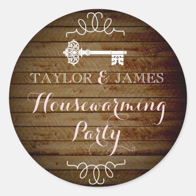 Key Wood Look Pegatinas (Anverso)