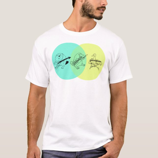 Keytar Platypus Venn Diagrama 2 Camiseta esencial (Anverso)